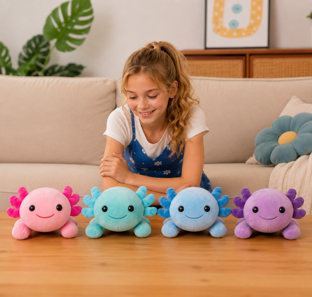 Large Axolotl Plush – 12inch Cuddly Companion