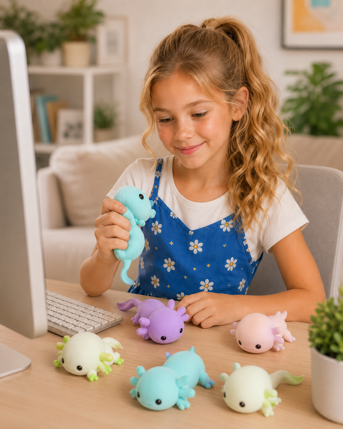 Squishy Axolotl Stress Ball Collection
