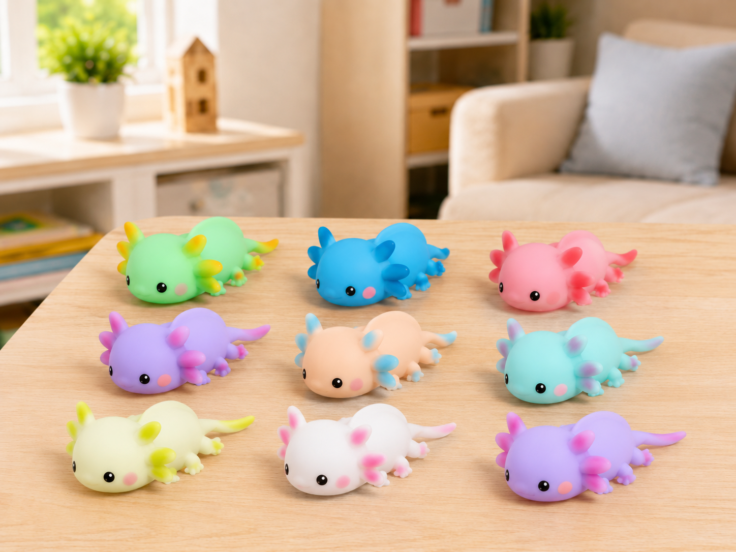 Squishy Axolotl Stress Ball Collection
