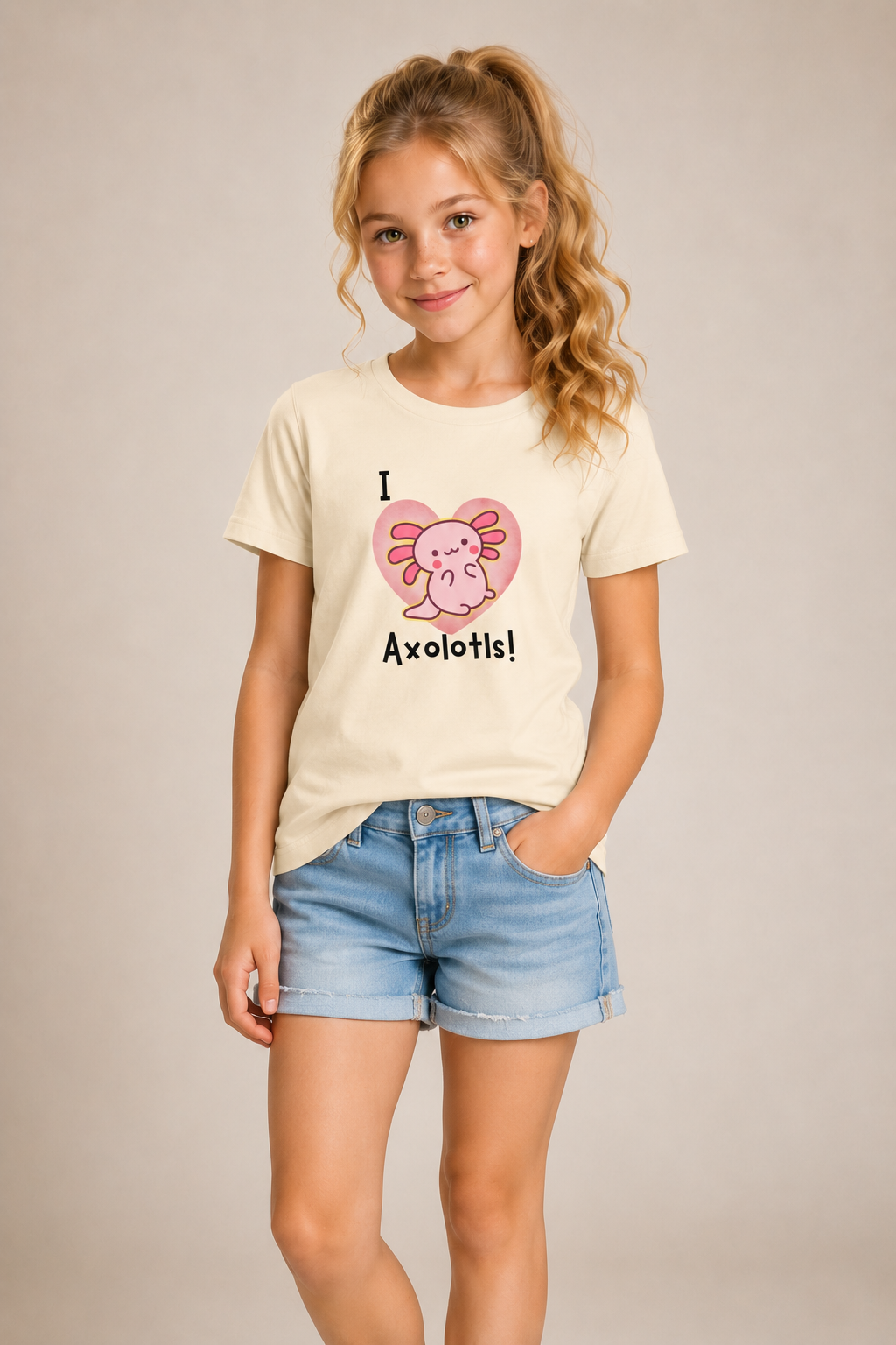 I Love Axolotls Youth T-Shirt