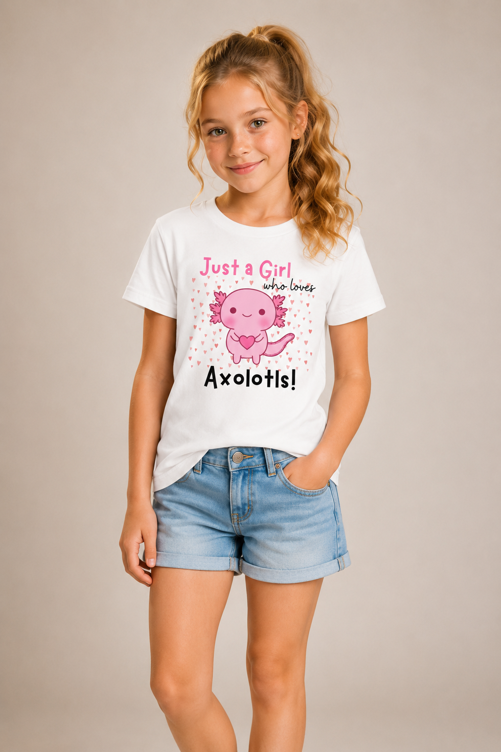 Just a Girl who loves Axolotls Youth T-Shirt