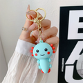 Cute Axolotl Silicone Keychain | Soft Rubber Backpack & Bag Charm
