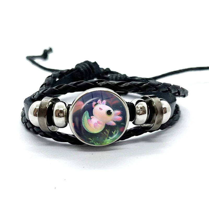 Axolotl Glass Dome Bracelet