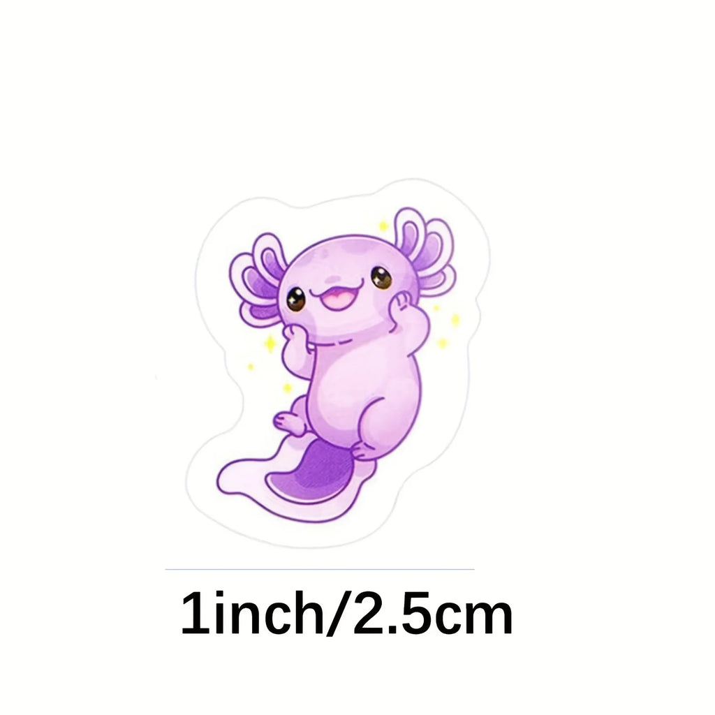 Axolotl Sticker Roll – 500 Cute Waterproof Stickers
