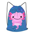 Axolotl Drawstring Backpack | Lightweight Gym, Swim & Travel Bag | Cute Axolotl Cinch Sack