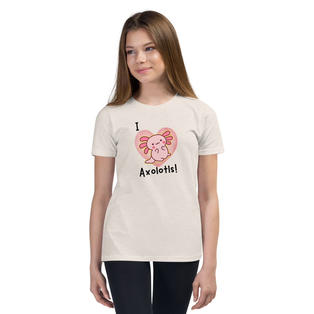I Love Axolotls Youth T-Shirt