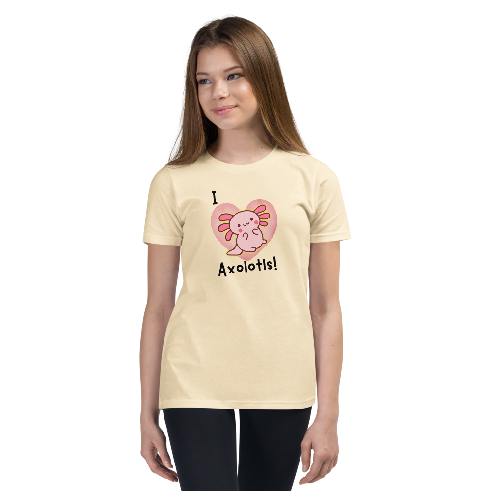 I Love Axolotls Youth T-Shirt