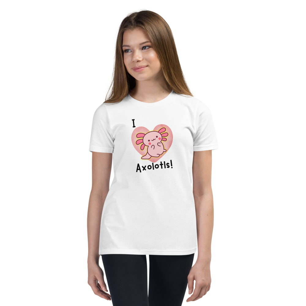I Love Axolotls Youth T-Shirt
